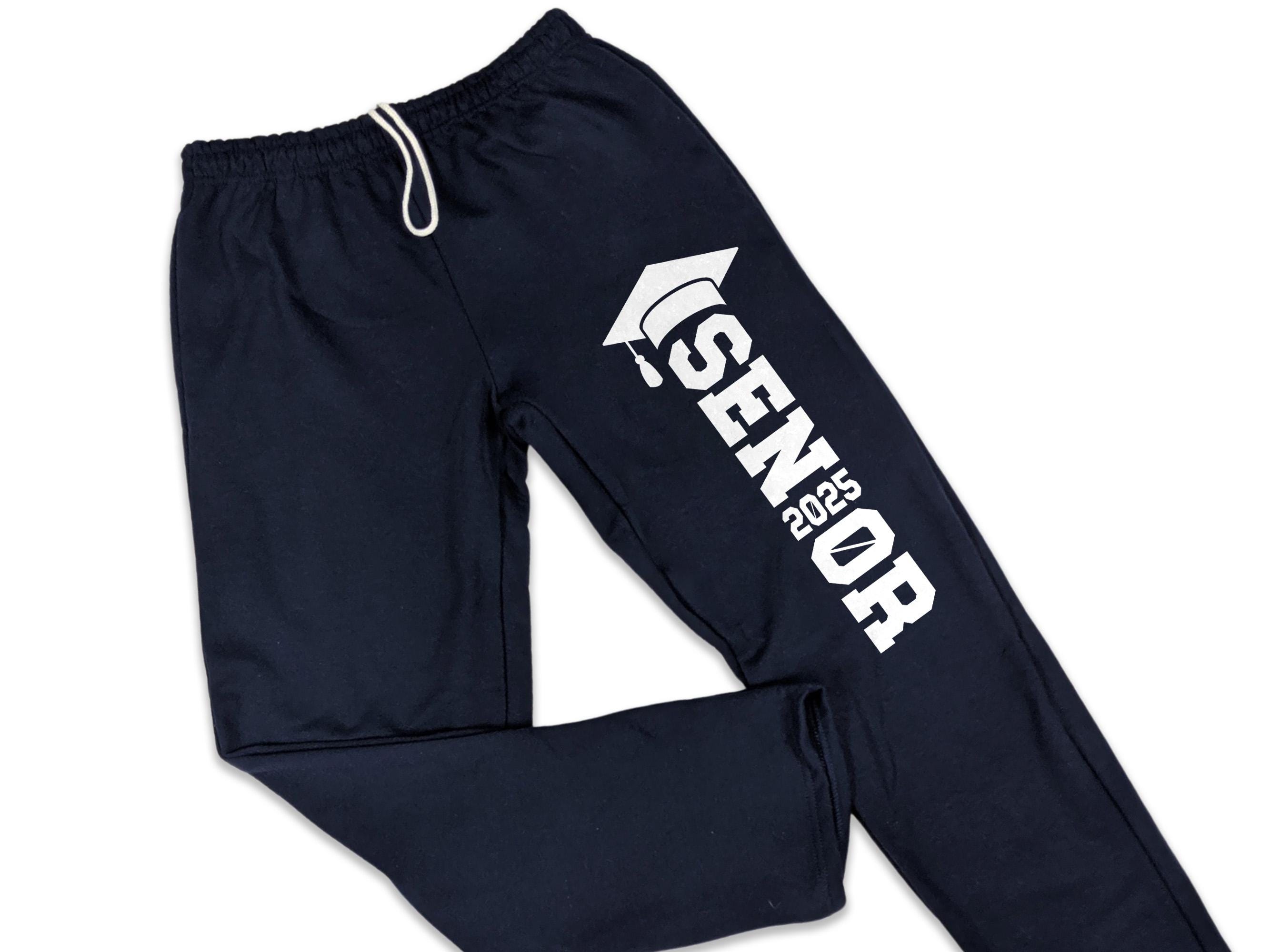 Custom Senior 2025 Sweatpants Personalized Open Bottom Pants Sports Joggers College University Sorority Women Men Plus Size Graduation Gifts