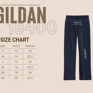 Custom Sweatpants Personalized Open Bottom Sweats Wide Leg Pants Sports Gym School College University Sorority Men Women Unisex Plus Size image 5