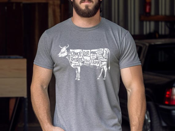 Carnivore Meat Lover T-Shirt Gift for Butcher Farmer Rancher Cuts of Meat Keto Paleo Long Sleeve Shirt Sweatshirt Unisex Plus Size