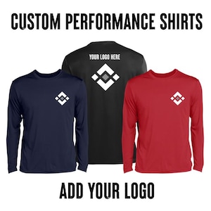 Custom Dry Fit Performance Shirt – Personalized Moisture-Wicking Athletic Tee with Company Logo (Short or Long Sleeve, Unisex, Plus Sizes)