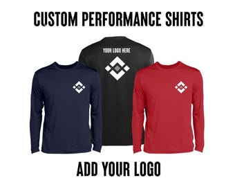 Custom Dry Fit Performance Shirt – Personalized Moisture-Wicking Athletic Tee with Company Logo (Short or Long Sleeve, Unisex, Plus Sizes)