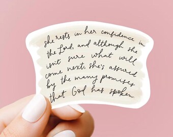 Handmade Inspirational Quote Sticker: Waterproof Faith Decal