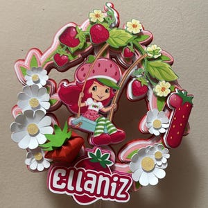 Strawberry Shortcake Cake Topper