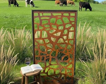 Sichtschutz Windschutz Rost Design 1800/1000