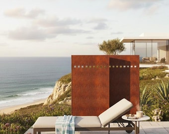 Sichtschutz 500/1800 Windschutz Rost Design