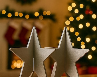 3D-julstjärnor att klistra på, set om 2