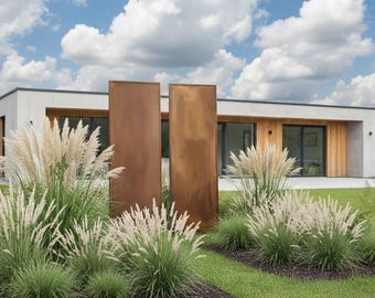 Sichtschutz 500/1800 " Blank " Windschutz Rost Design