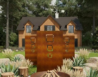 Sichtschutz 500/1800 Design Rost Windschutz