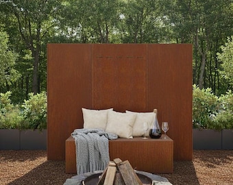 Sichtschutz 500/1800 Rost Design Windschutz