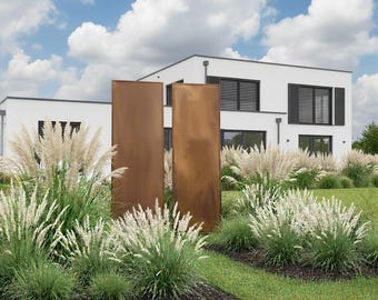 Sichtschutz 1000/1800 " Blank " Windschutz Rost Design