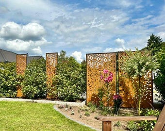 Sichtschutz Windschutz Stahl Patina Design