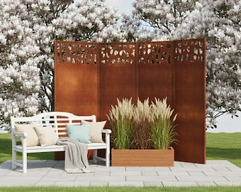 Sichtschutz 1000/1800 Design Rost Windschutz