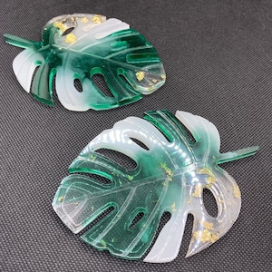 Monstera leaf resin coaster home décor/ tropical plants lover/ for him/ for her