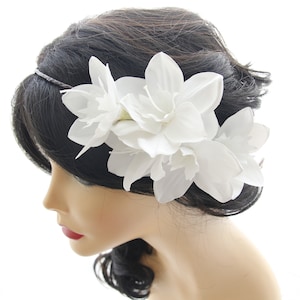 Daffodil Flower Crown: White Floral Bridal Headpiece