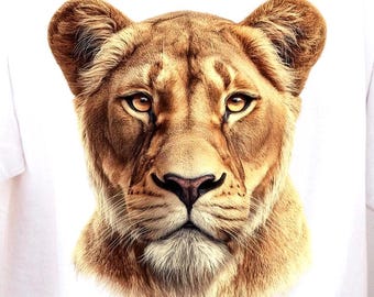 African Lioness Graphic Tee, Strong Women Shirt, Nature Art