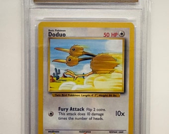 Authenticed 1999 Pokémon #48/102 Doduo Base Set English Official Release TCT Graded NM-MT