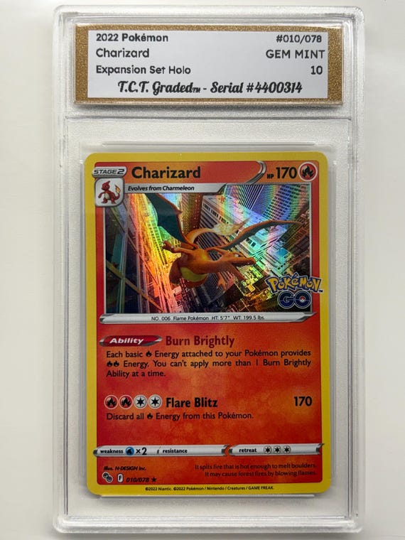 charizard pokemon card 010/078 - Go - Foil - Evolution Lot you may look at the top 3 cards of your deck and put 1 of them into your hand Charizard 2022 Pokemon Sword &