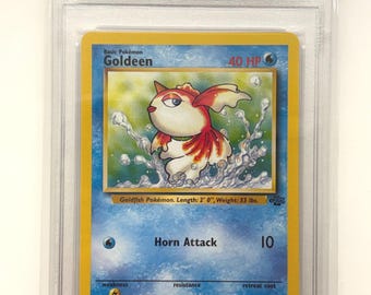 Authenticed 1999 Pokémon #53/64 Goldeen Jungle Set English Official Release TCT Graded Gem Mint 10
