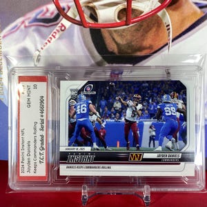 2024 Panini Instant NFL #269 Jayden Daniels Keeps Kommandanten Rolling T.C.T. Graded Gem Mint 10 Rookie Karte