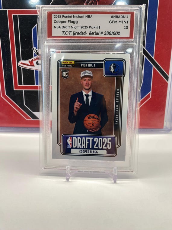 Cooper Flagg 2025 NBA Draft Night Card, T.C.T. Graded Gem Mint 10 Card Stand Included - Etsy Cooper Flagg 2025 NBA Draft Night Card, T.C.T. Graded Gem Mint 10 Card Stand Included - Etsy