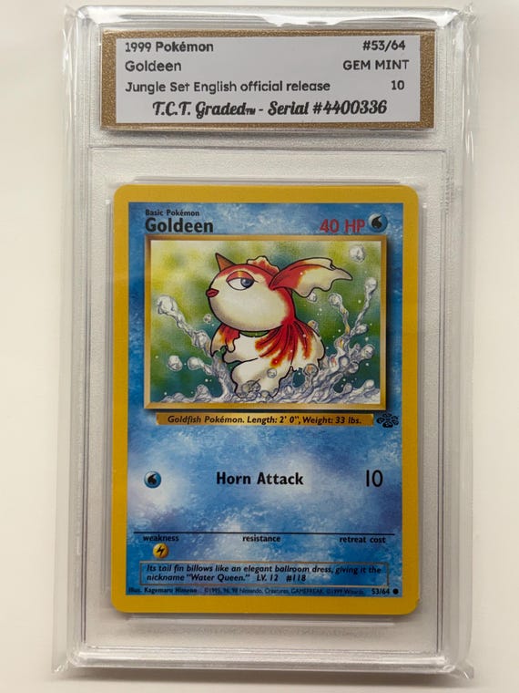 Buy Authenticed 1999 Pokmon #53/64 Goldeen Jungle Set English Official  Release TCT Graded Gem Mint 10 Online in India - Etsy