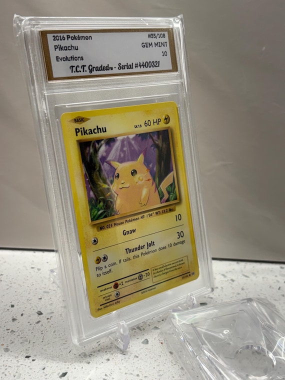 Authentic 2016 Pokmon #35/108 Pikachu Evolutions TCT Graded Gem Mint 10  Card - Etsy