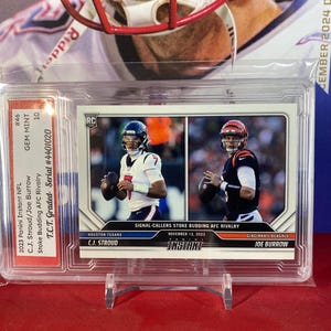 Tarjeta de novato Panini Instant NFL n.° 46 de 2023 C.J. Stroud/Joe Burrow Stoke, rivalidad en ciernes de la AFC, calificación T.C.T., Gem Mint 10