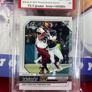 2024 Panini Instant NFL #274 Jayden Daniels schittert in NFC Championship Game T.C.T. Graded Gem Mint 10 Rookie Card
