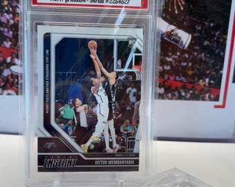2023 Panini Instant #434 Victor Wembanyama Rookie Card “Staggering Stat Line” T.C.T. Graded Gem Mint 10 with Stand