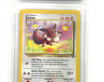 Authenticated 1999 Pokémon Eevee Jungle Set English Official Release #51/64 TCT Graded NM-MT