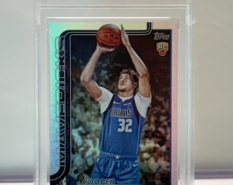 Cooper Flagg 2025 Topps NBA Flagship Rookie Card holo T.C.T. Graded(TM) Gem Mint 10 with Stand