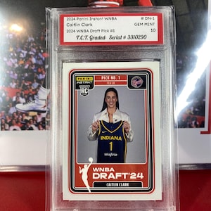 2024 Panini Instant Draft Night Caitlin Clark RC WNBA draft Pick #1 T.C.T Graded GEM Mint 10 (Authentic Panini Rookie Card)