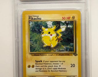 Authentic 1999 Pokémon #60/64 Pikachu Jungle Set English Official Release TCT Graded Gem Mint 10