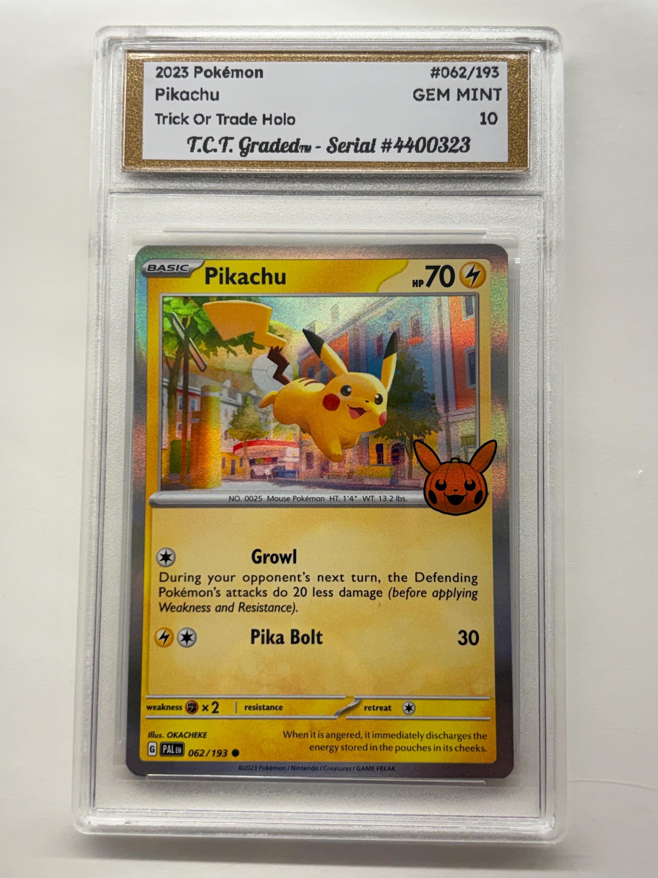 Authentic 2023 Pokémon #062/193 Pikachu Trick or Trade Holo TCT
