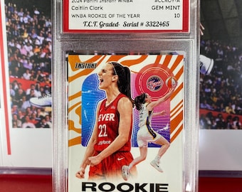 2024 Panini Instant WNBA #CCRPY-A Caitlin Clark Rookie Of The Year T.C.T Graded GEM Mint 10 (Authentic Panini Rookie Card)