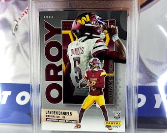 Jayden Daniels Rookie Card, 2024 Panini Instant NFL, Gem Mint 10 card stand included
