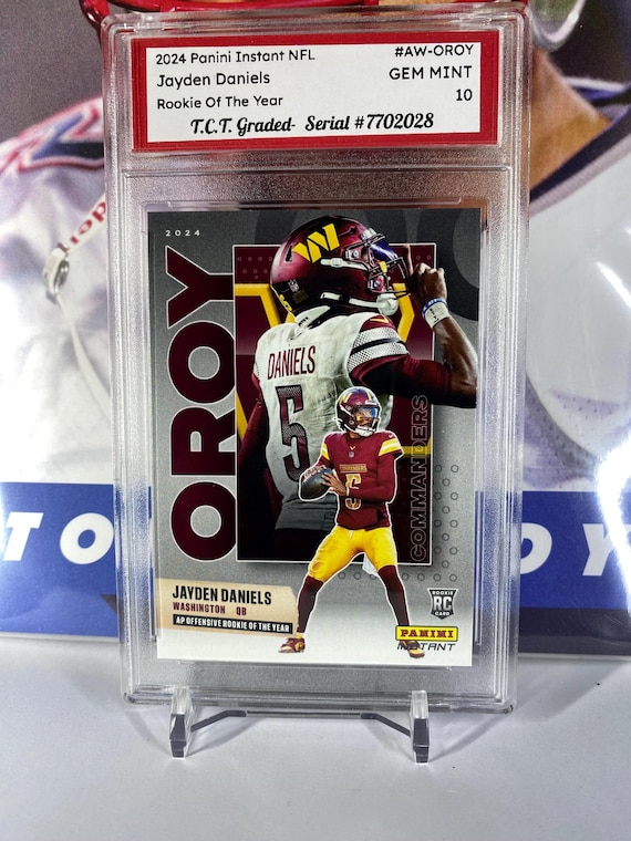 Jayden Daniels Rookie Card, 2024 Panini Instant NFL, Gem Mint 10 Card Stand Included - Etsy Jayden Daniels Rookie Card, 2024 Panini Instant NFL, Gem Mint 10 Card Stand Included - Etsy