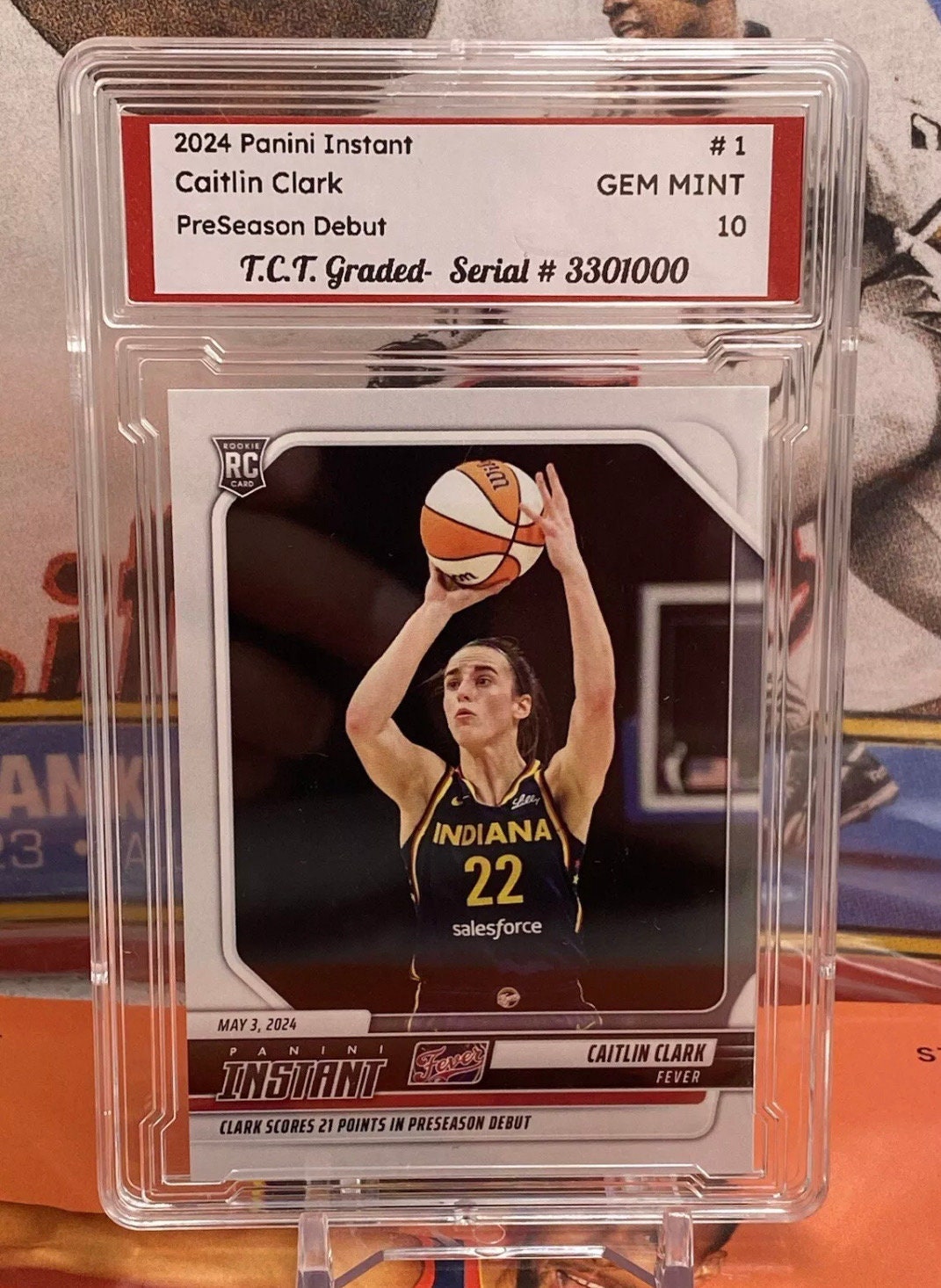 ケイトリンクラーク psa10 つづっ ドラフトナイト panini instant