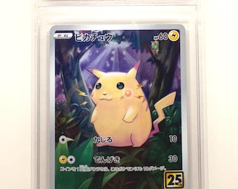 Authentic 2021 Pokémon Japanese #001/028 Pikachu 25th Anniversary TCT Graded Gem Mint 10 card