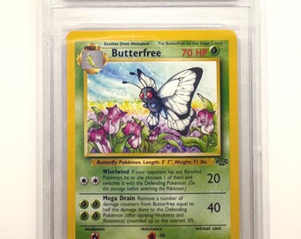 Authentic 1999 Pokémon #33/64 Butterfree Jungle Set English Official Release TCT Graded NM-MT