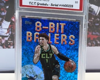 LaMelo Ball 2025 Topps #8B-17 8-Bit Ballers holo TCT Graded Gem Mint 10 Card