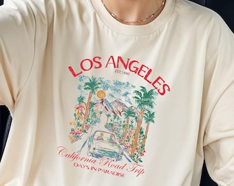 Comfort Colors® - Cute LA Shirt, Los Angeles Shirt, LA Souvenir Tshirt, Los Angeles Apparel Gift, Graphic Tee, Gift From LA, Gift For Her