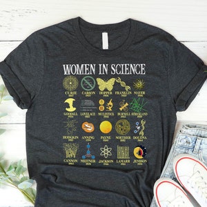 Camiseta "Mujeres en la Ciencia", regalo para profesor/a de ciencias, camiseta para amantes de la ciencia, suéter feminista con doctorado, camiseta de empoderamiento femenino, camiseta STEM