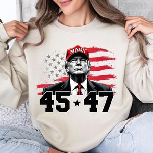 Trump 45- 47 2024 Sweatshirt, Sie haben Trump Sweatshirt verpasst, Attentats-Trumpf-Hoodie-Trumpf-T-Stück, Präsidentschaftswahl