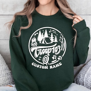 Girl Camping Shirt, Funny Cookie Dealer TShirt, Scout Leader Gift, Custom Scout Troop Number