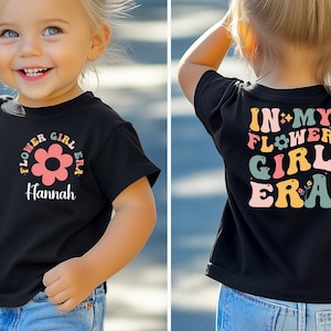 Custom In My Flower Girl Era Shirt, Flower Girl Toddler Shirt, Wedding Party Kids Shirt, Bridal Party Shirt for Kids, Wedding Souvenir Gift