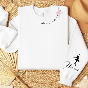 Personalized Dance Mom Sweatshirt with Kid Name,Dance Mom Gift,Dance Lover Sweater,Custom Dance Mom Crewneck,Ballet Mom Hoodie,Dance Mom