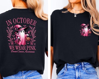 In October We Wear Pink, Pink Pumpkin, Breast Cancer Awareness, Cancer Shirt, Cancer Tee