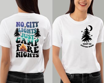 Custom Scout Shirt, Custom Camp Troop Number T-shirt, Camping Shirt, Camping Shirt, Troop Shirt, Girls Camping Tee, Girls Shirt, Spring Tee