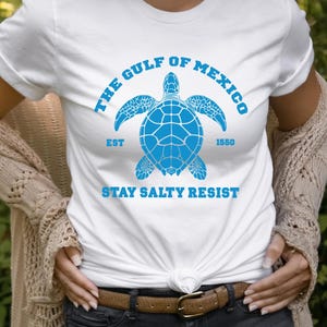 Gulf of Mexico Stay Salty Resistance Shirt, Resist Shirt, Anti Trump Shirt, Democrat Shirt, Democrat Gift Shirt